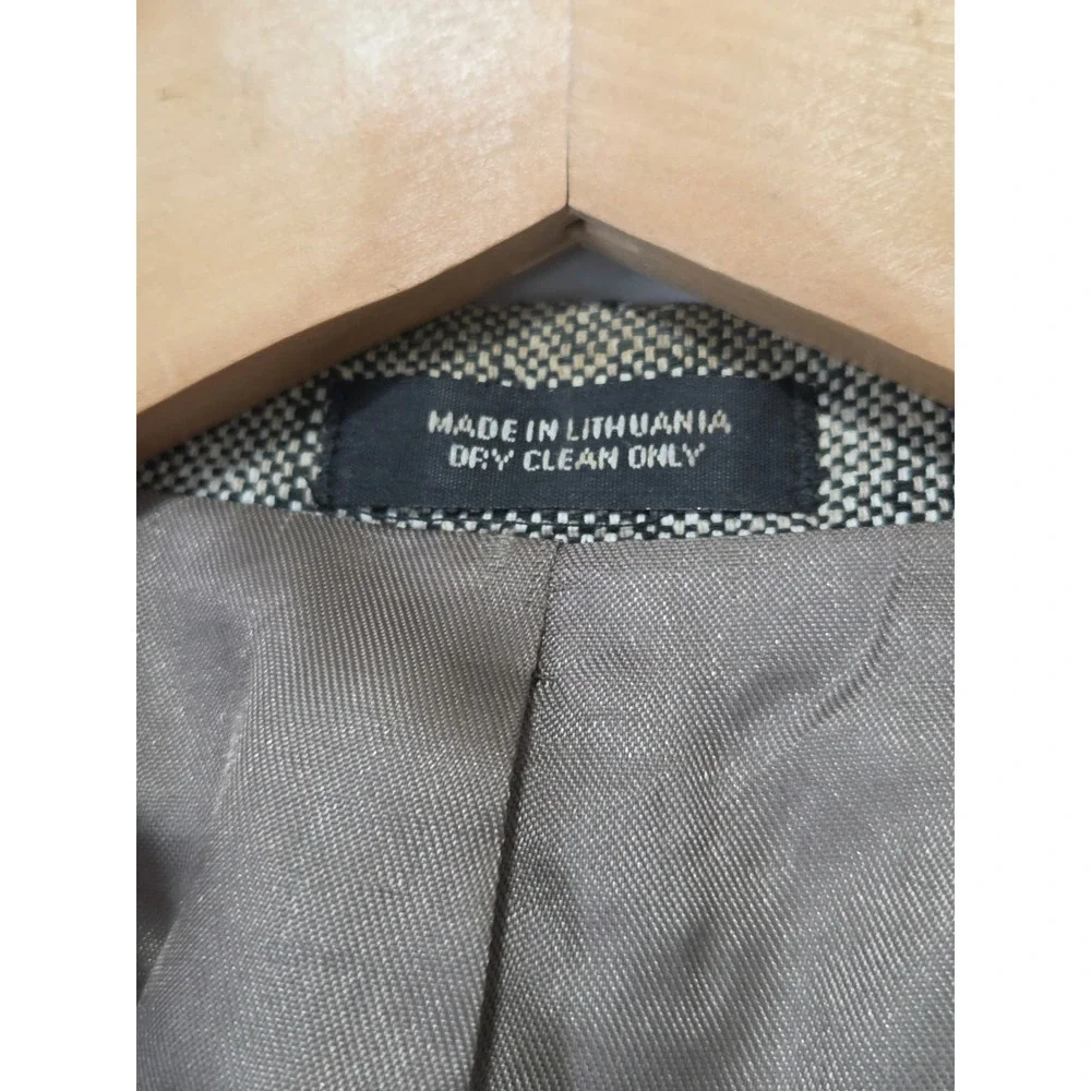 Deansgate Mens 40R Silk Blazer Sport Coat Grey‎ Tweed 2 Button Made in Lithuania